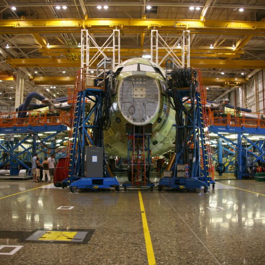 Inside Aerospace Manufacturing Plant