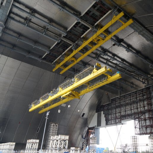 Rendering of TensileTruss Crane at Chernobyl site.