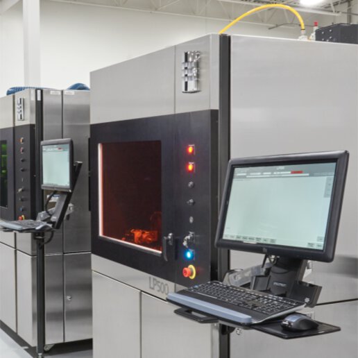 Multiple PAR laser platforms sitting in the PAR R&D laboratory.