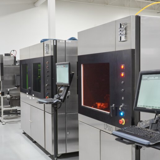 Multiple PAR laser platforms sitting in the PAR R&D laboratory.