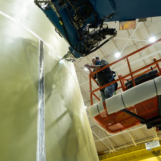 friction stir welded portion of a NASA Artemis rocket