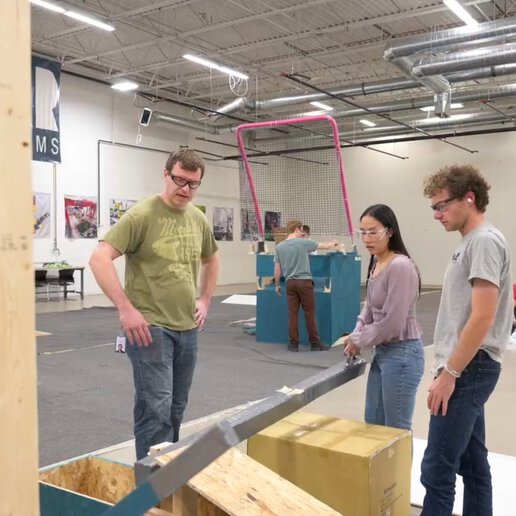 PAR Employees building a FIRST Robotics Arena
