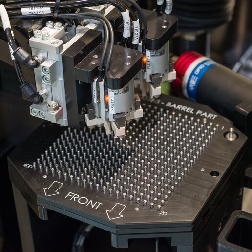 guide wire being inserted into catheter