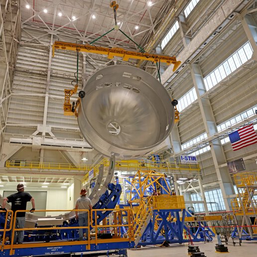 friction stir welded part of a NASA Artemis rocket