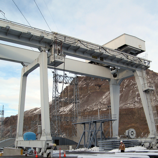 250 ton turbine gantry crane under construction for Chelan dam