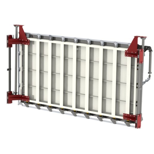 Cargo elevator door.
