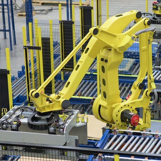 PAR Systems case packing system on production line.